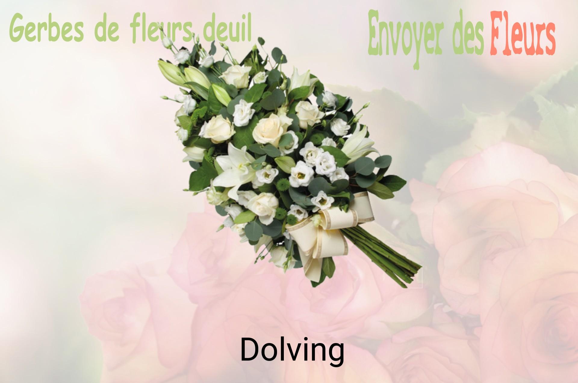 Gerbe de fleurs de deuil livrée à Dolving